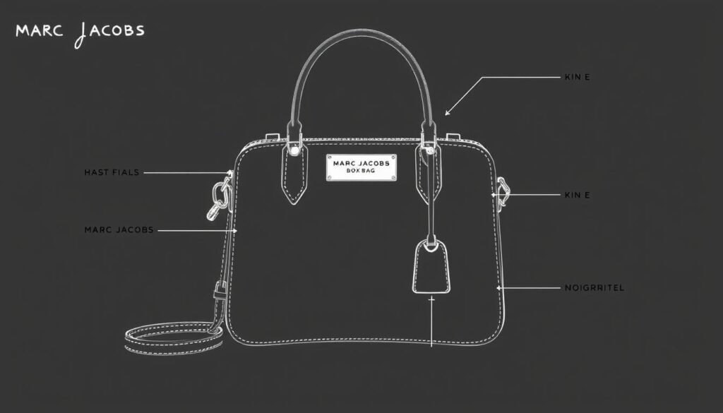 Generate an image of the Marc Jacobs Box Bag with its iconic silhouette