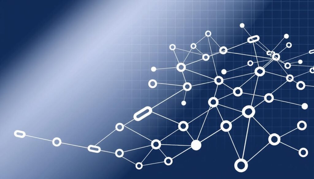 Prompt A sleek, modern illustration depicting an intricate web of interconnected hyperlinks, symbolizing a strategic SEO interlinking strategy. The foreground features a clean, minimalist representation of linked web pages, with smooth lines and bold colors. The middle ground showcases a network of branching arrows and nodes, representing the flow of link equity and topical relevance. In the background, a subtle grid pattern creates a sense of structure and organization, complementing the overall visual harmony. The lighting is soft and diffused, lending a professional, analytical atmosphere to the scene. The composition is balanced and visually engaging, effectively conveying the concept of a well-crafted, strategic approach to interlinking for SEO optimization.