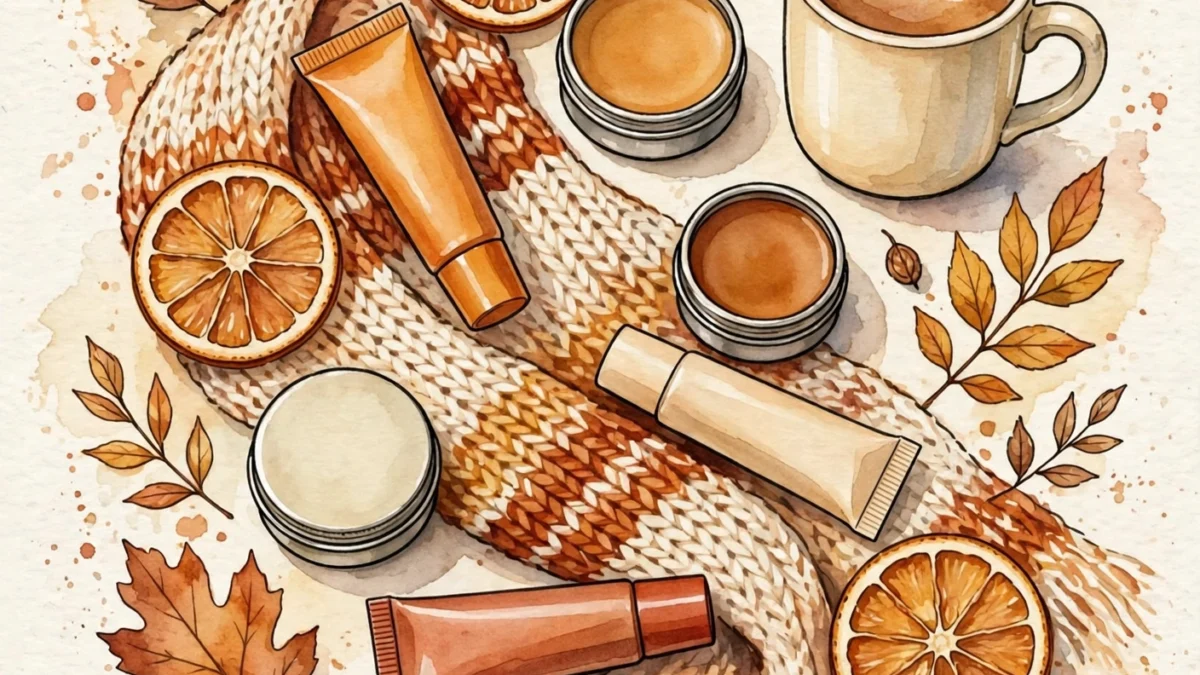 lip balms under $10 — fall lip care hero illustration