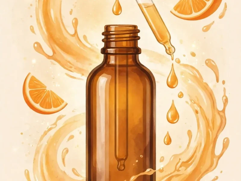 vitamin C serums under $20 — brightening skincare illustration